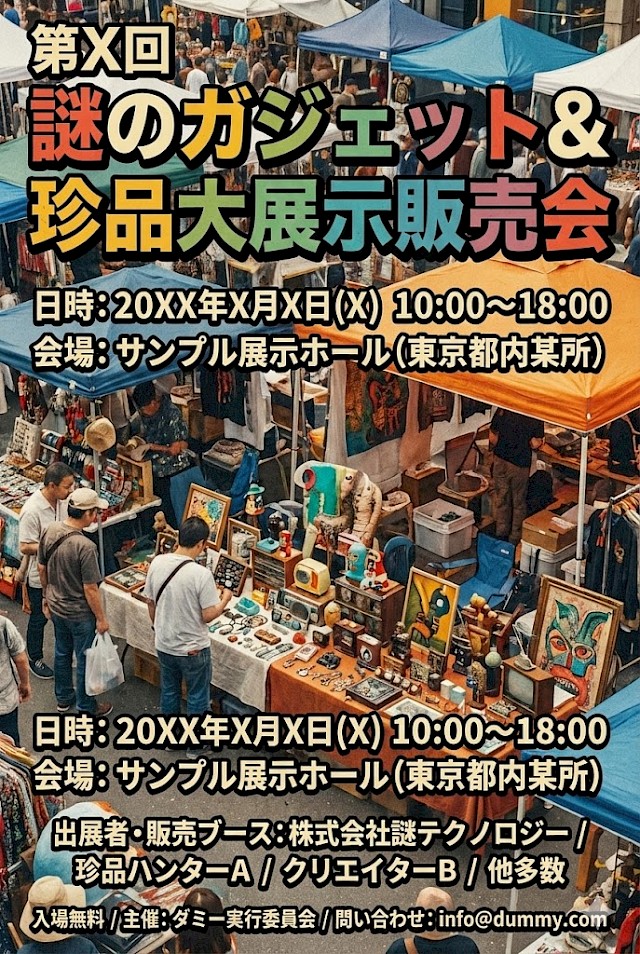 ダミーイベント名 第X回珍品大展示販売会・冬
